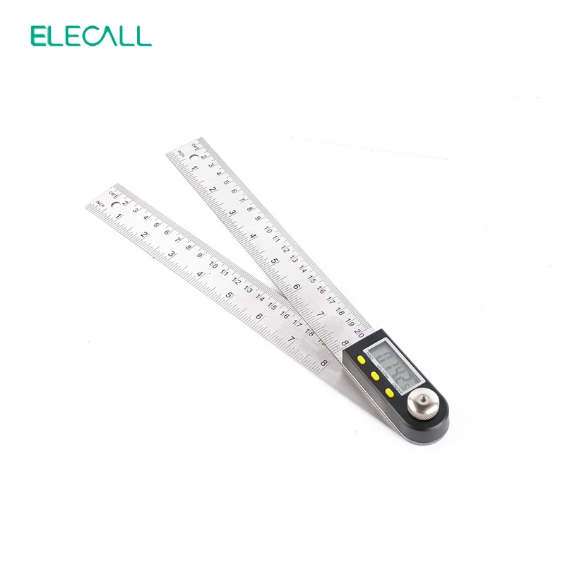 

ELECALL 200mm Digital Protractor Inclinometer Goniometer Level Measuring Tool Stainless Steel Waterproof Electronic Angle Gauge