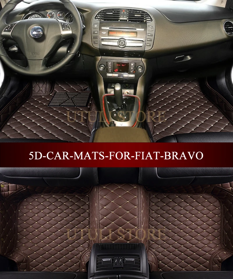 Кожаные автомобильные коврики для FIAT Bravo Palio Viaggio Ottimo Fiat Albea подходят под