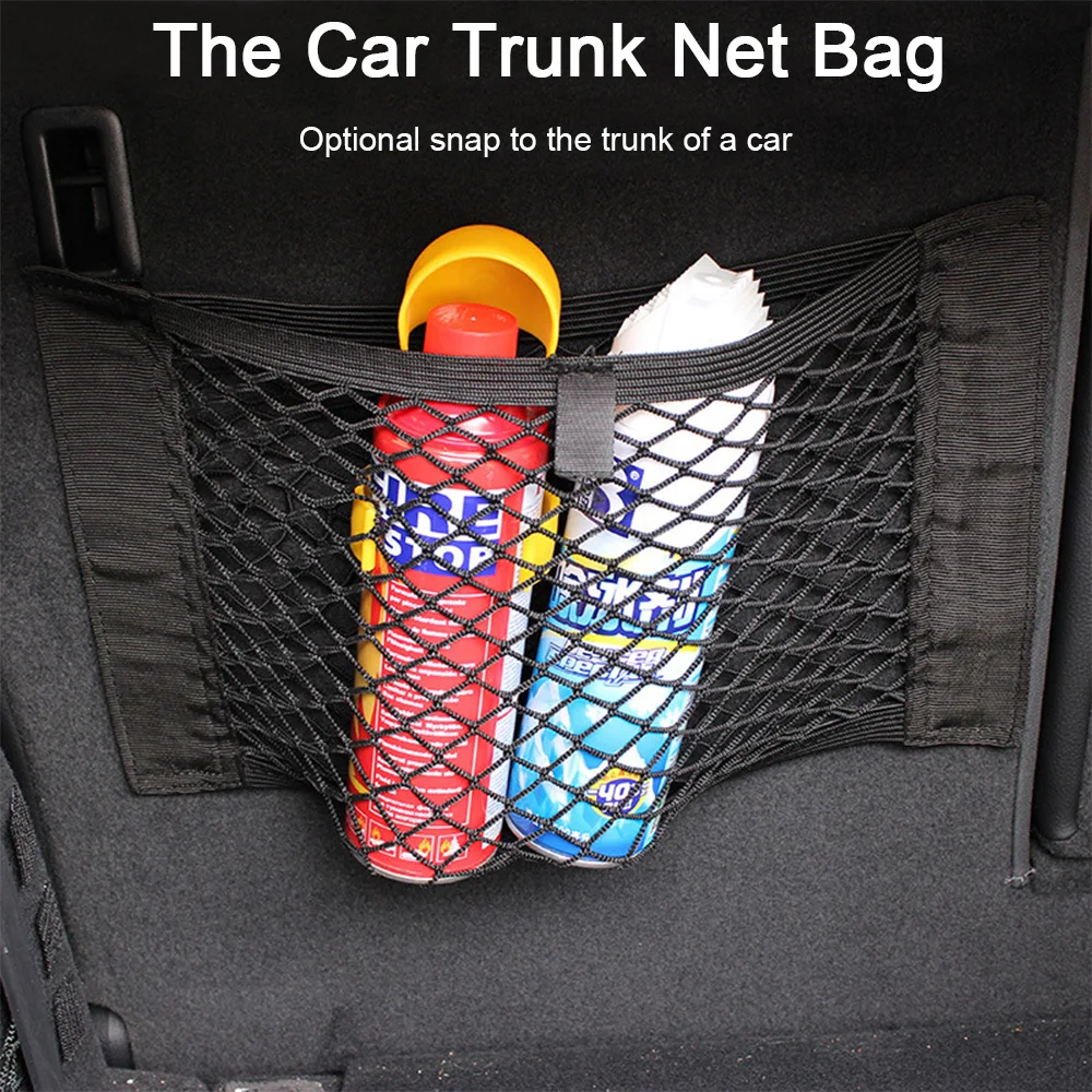 

Tancredy Car Back Seat Elastic String Net Mesh Car Trunk Storage Bag Cargo Organizer Storage Bag Pocket Cage Auto Accessoires