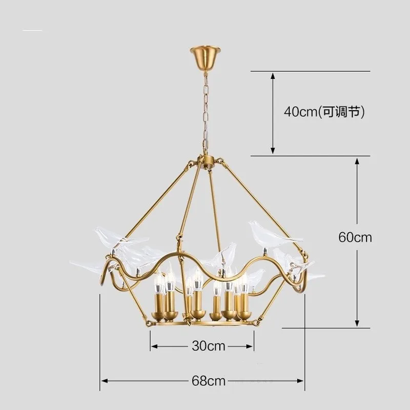 Современный светодиодный минимализм подвесное светлое стекло птичья Лампа Золотой винтажный домашний декор для кухни Подвесная лампа для столовой ресторана Подвесная лампа