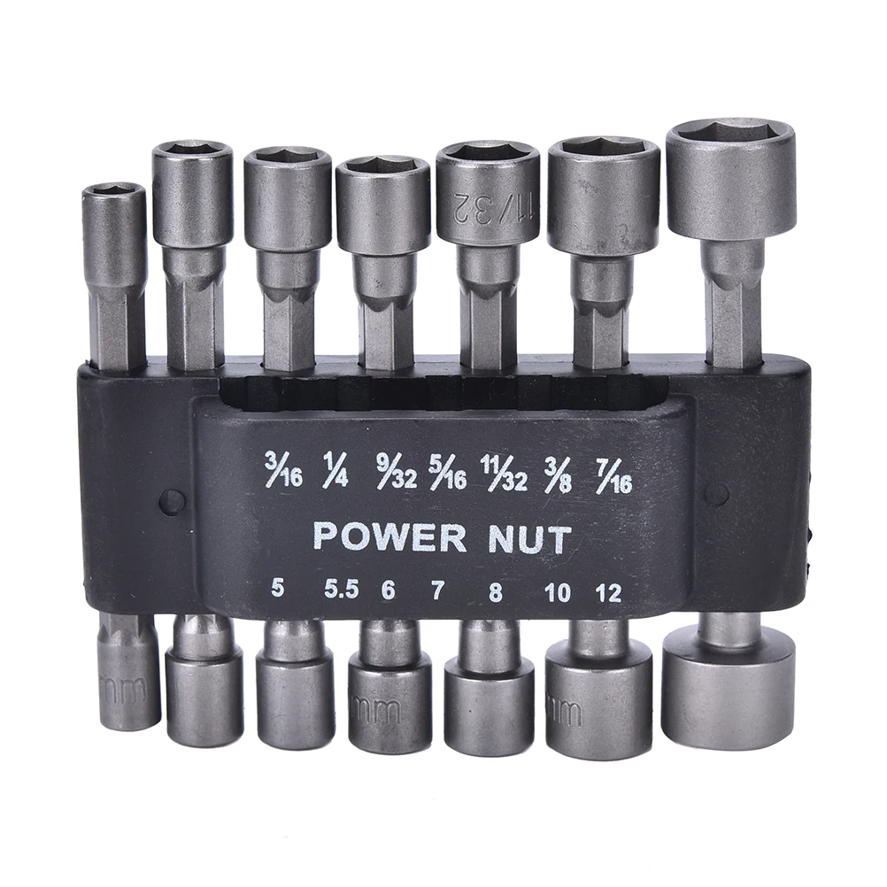 14pcs Power Nutdriver Nut Driver Bit Set Sae&Metric Nut Driver Socket