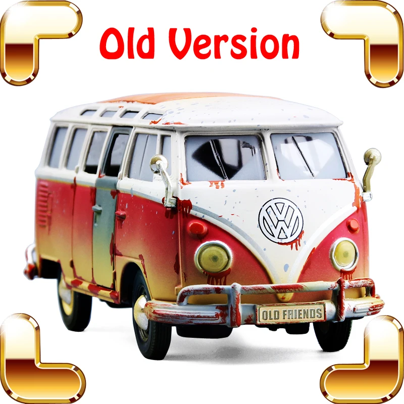 

New Year Gift Old Version 1/25 Model Metallic Bus Cars Collection Retro Edition Vehicle Alloy Static Decoration Toys Car Metal