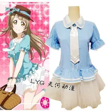 AMOR EN VIVO! Paño Uniforme Cosplay de lovelive Minami Kotori Summer Casual Tops + falda + tie Envío Gratis