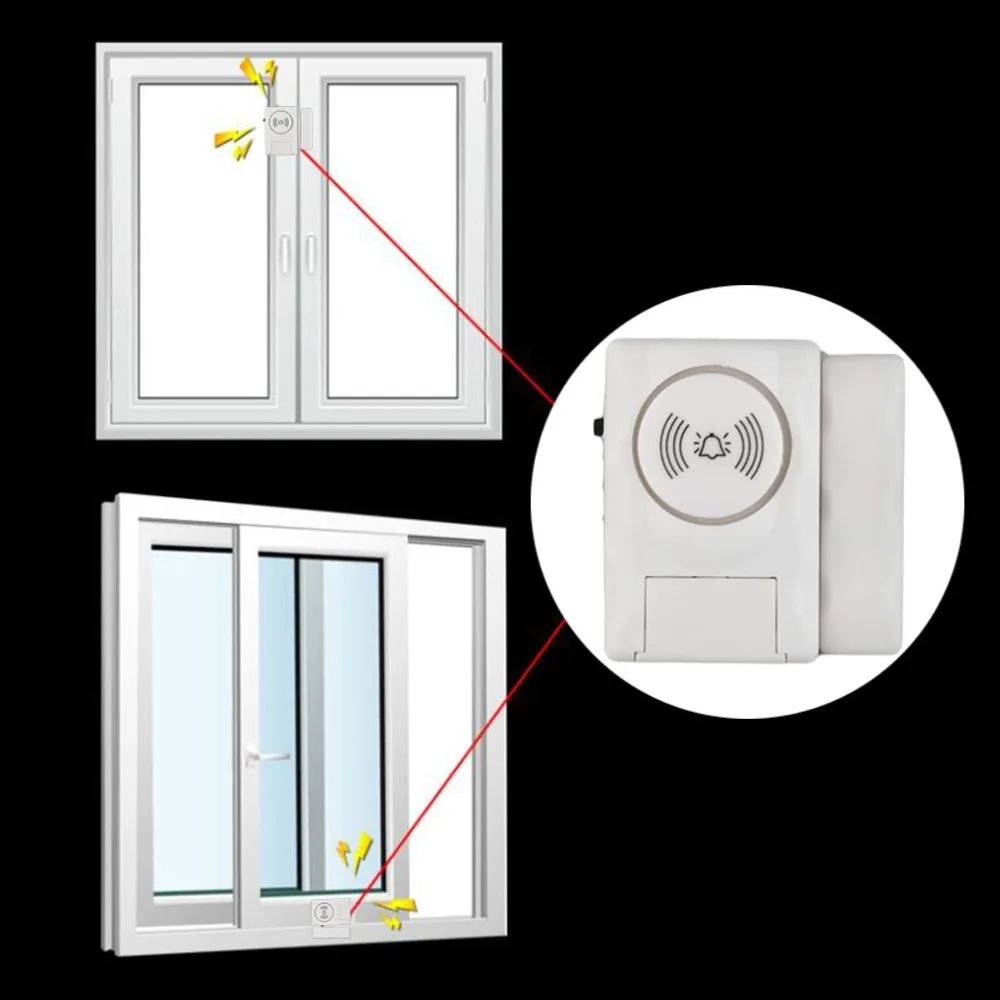 Беспроводной домашний охранный дверной оконный Предупреждение ющая система магнитный дверной датчик независимая сигнализация