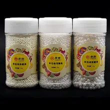 85 г белый жемчуг Конфеты Сахар съедобные бусины DIY торт мороженое Шоколад Ремесло Украшение выпечки декоративные поставки