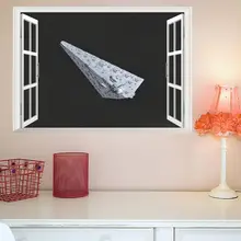 Star Wars Sith Infiltrator 3d Window Wall Stickers For Kids Room Home Decoration Diy Movie Wall Mural Art Boy Decals Pvc Poster the infiltrator