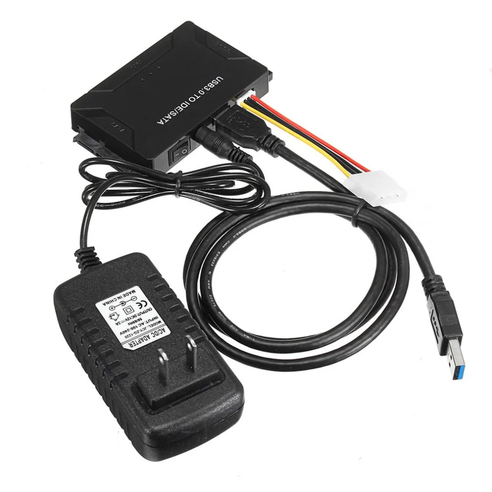 

US Plug USB 3.0 to IDE SATA Converter External Hard Drive Adapter Kit 2.5"/3.5" Cable Multifunctional Hard Disk Adapter
