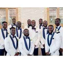 Latest Coat Pant Designs White Wedding Best Men Suit Prom Tuxedo Slim Fit 2 Piece Groomsman Suits Custom Blazer Terno Masculino