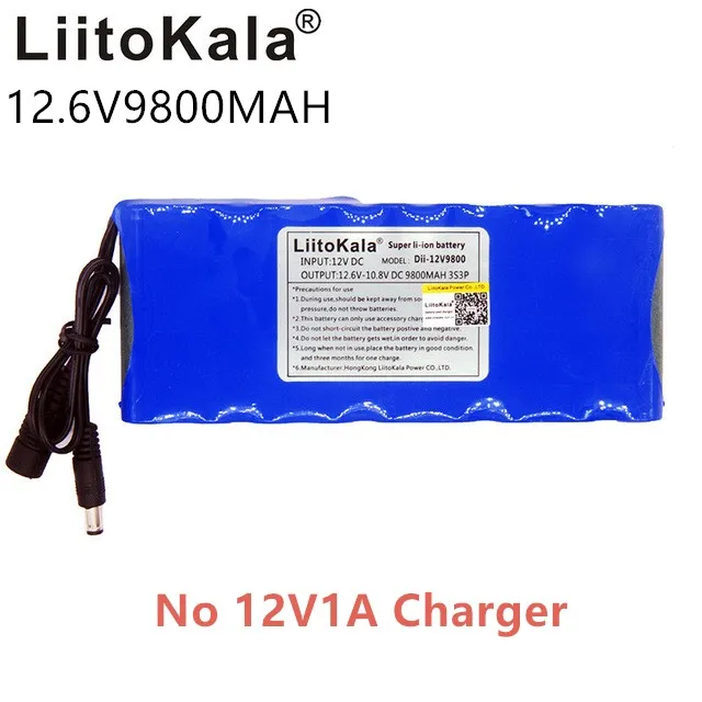 HK LiitoKala, высокое качество, ЕС/США, штепсельная вилка, DC 12 В, 9800 мАч, литий-ионная аккумуляторная батарея, зарядка, Мобильная мощность, нет, 12V1A, зарядное устройство