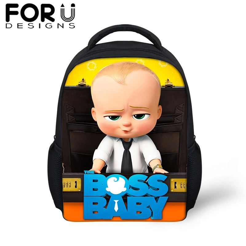 

FORUDESIGS Cartoon Boss Baby Small School Bags For Boys Girls Cute 12 inch Backpack Children Kids Kindergarten Schoolbag 2019