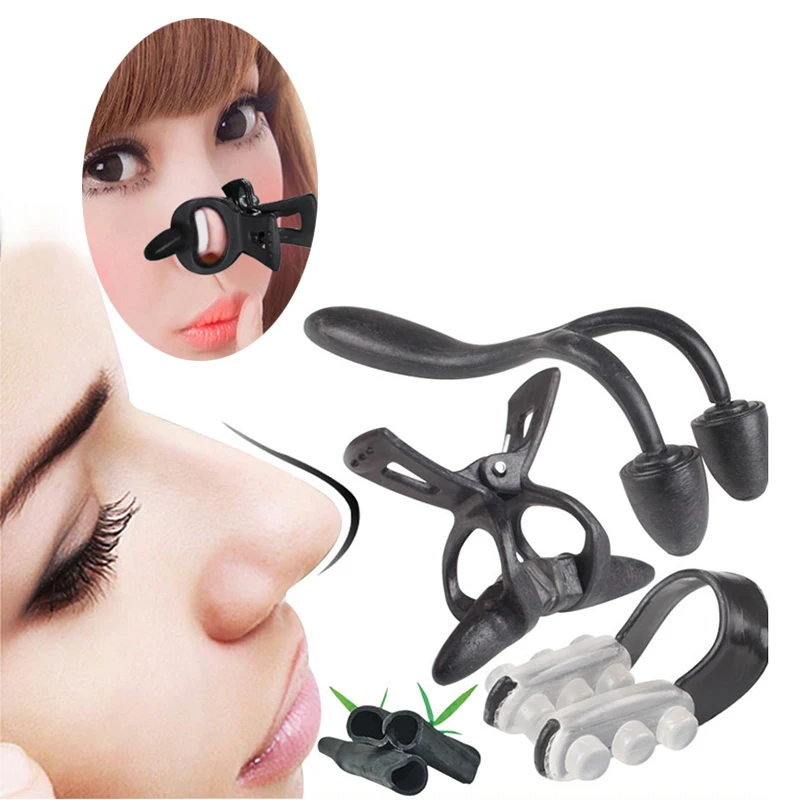 

3PCS/lot Bamboo Charcoal Nose Clip Up Bridge Straightening Clip+ Lifting Shaping Shaper+Nose Massage Langetka Correction