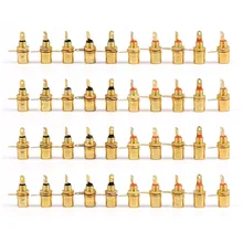 40 Pcs Gold Plated RCA Phono Chassis Panel Mount Female Socket Adapter