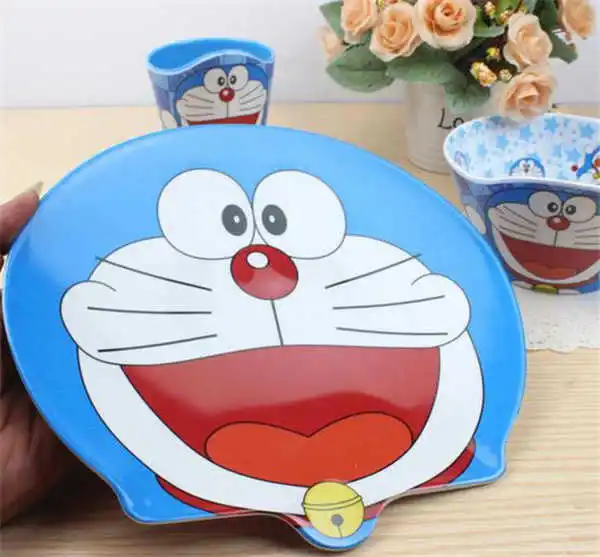 Material de resina de dibujos animados cuencos platos placas juegos de cubiertos moda niños creativos de.jpg