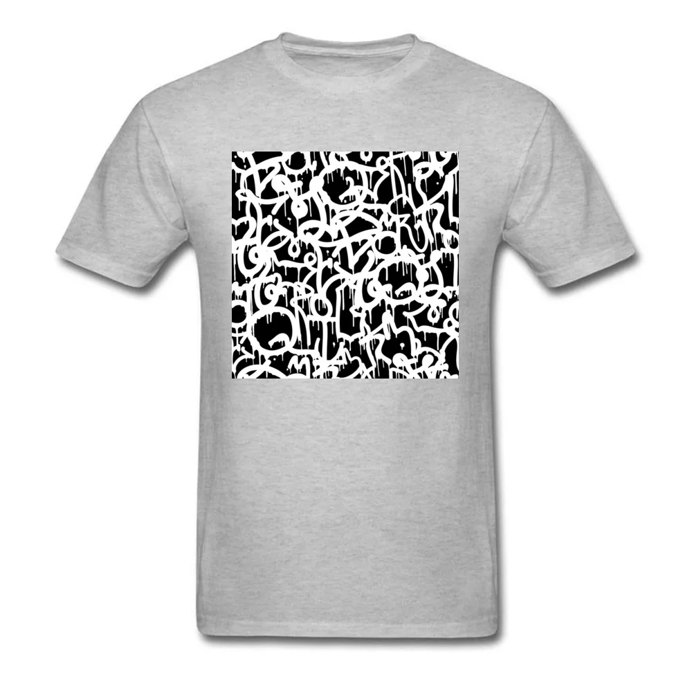 Black and White Graffiti pattern_grey