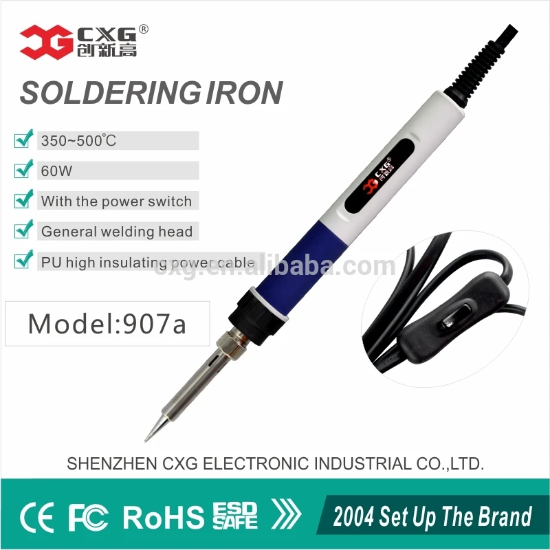 CXG-907a 60W Welding Equipment Electric Soldering iron 220V Adjustable Temperature EU plug Repair tools Solder | Инструменты