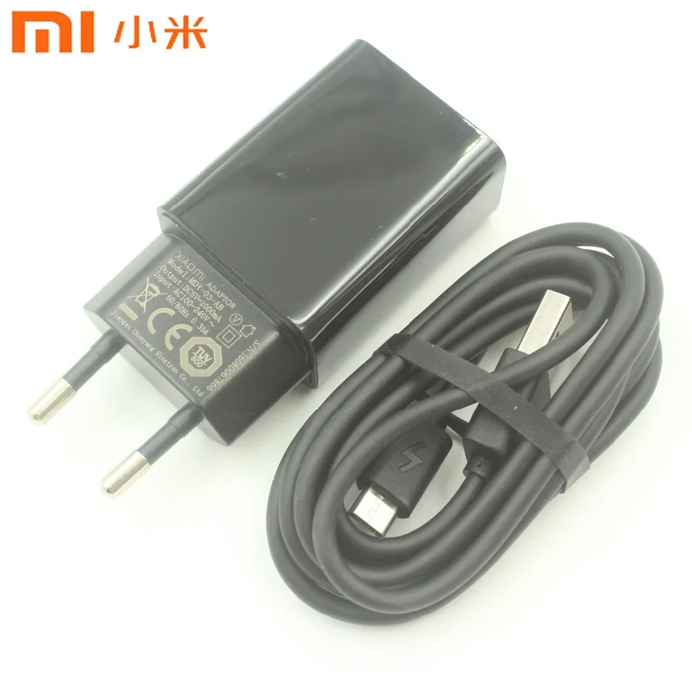 Original XIAOMI USB Charger 5V 2A EU Power Adapter 120CM