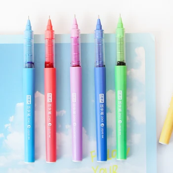 

56 pcs/Lot Rainbow color gel ink pen 0.5mm Syringe nib ball point pens Office School supplies caneta colorida Stationery EB663