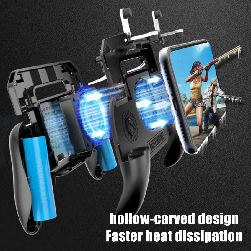  Gamepad Pubg Controller Pubg Mobile Trigger L1R1 Shooter Joystick Game Phone Holder Cooler Fan with
