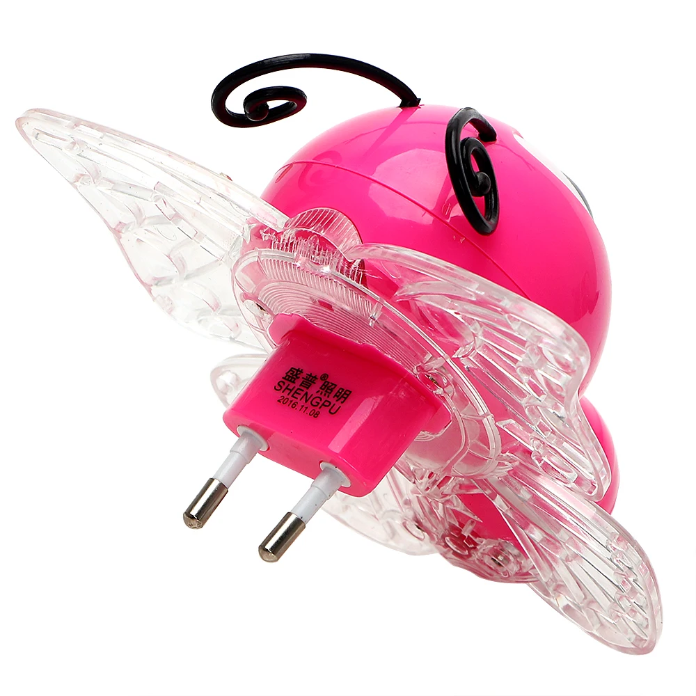 iTimo Colorful Bee Butterfly Animal LED Night Light EU Plug Children Lamp Home Decoration Lovely Cu - 32856934015