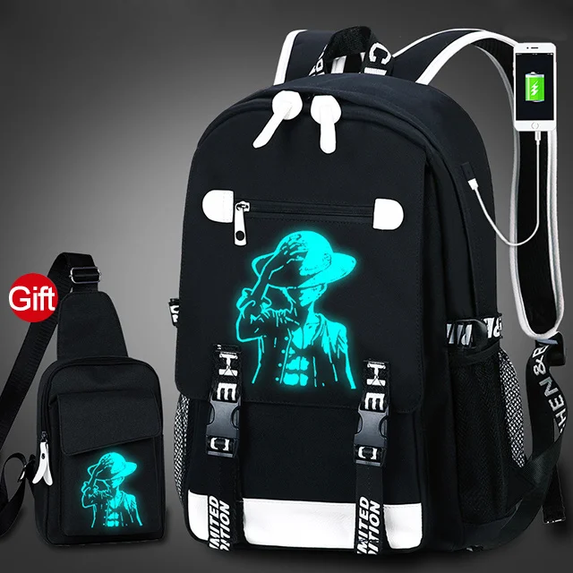 Школьный рюкзак, 3D светящийся анимационный Детский рюкзак, школьные сумки, USB зарядка, школьная сумка для подростка, мальчика, Противоугонный рюкзак