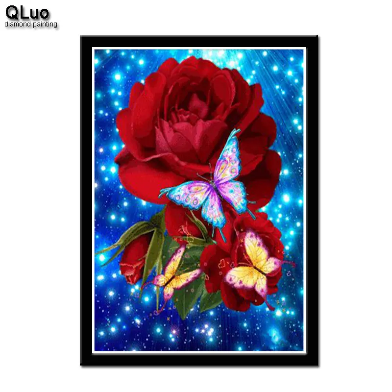 

christmas decorations new arrivals farmhouse decor diy 5d diamond painting full drill round Red rose mosaic diamond embroidery