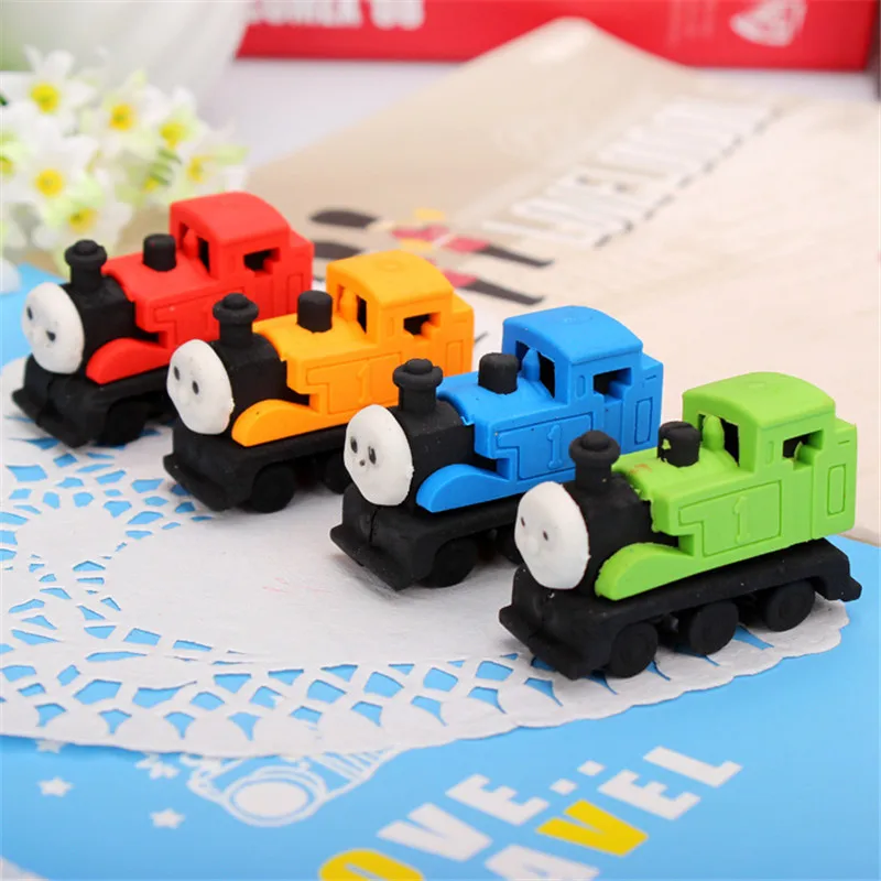 DL D612 small train head Thomas eraser children learning goods