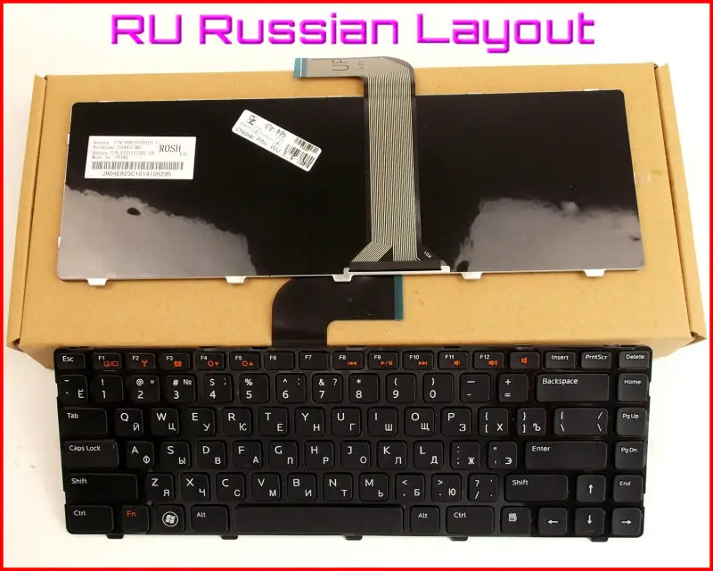 Nuova Tastiera Ru Versione Russa Per Dell Inspiron 14Vr M411R M4050 14R-N4120(3555 3420M)5420 15Rr-3518 5520 5525 M4120 Laptop