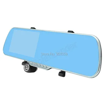 

Car camera 5" Touch Android GPS WiFi FM Parking Rearview Mirror HD Dash Cam Dual Camera DVR