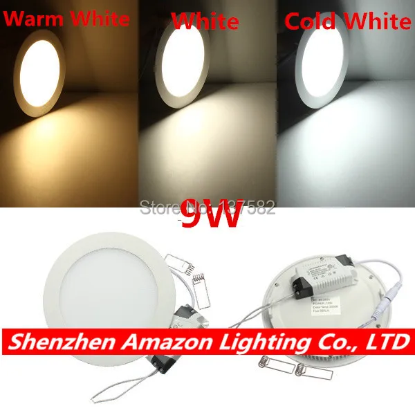 o Mais Baixo Luz de Teto Luz do Painel de Led Preço! Levou Downlight Super Brilhante Branco Quente - Natural Frio Dhl Livre 9 w Ac85-265v 2 High Quality Luzes e Iluminação