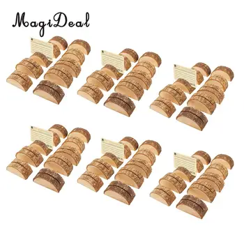 

Wooden Name Place Card Holder Memo Note Card Clip Home Decor Pack of 60