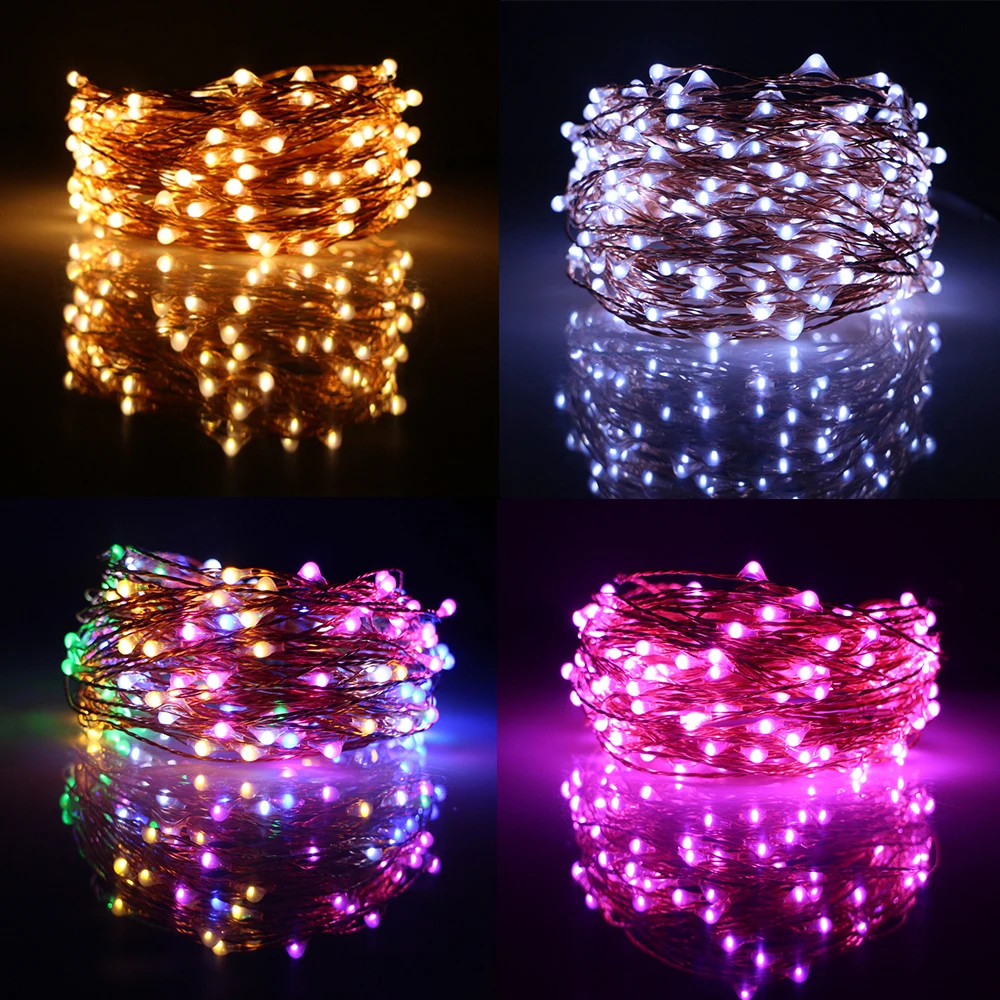 20M 200LED LED String Light Waterproof Fairy Light Timer Function Battery Powered For New Year Christmas Festival Decoration D35