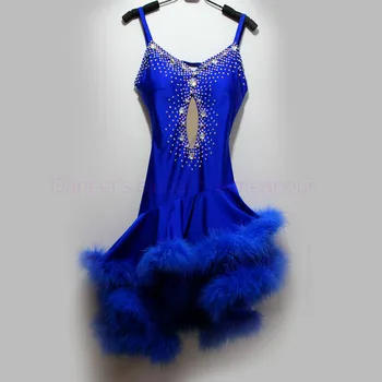 

New style latin dance costume sexy Feather spandex latin dance competition dress for women child latin dance dresses S-4XL