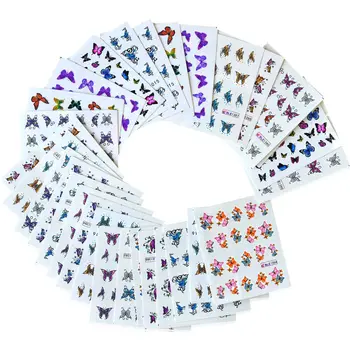 

30 Sheets/Set Colorful Butterfly Designs Nail Art Sticker Watermark DIY Nail Art Transfer Foils Decoration Manicure Tools