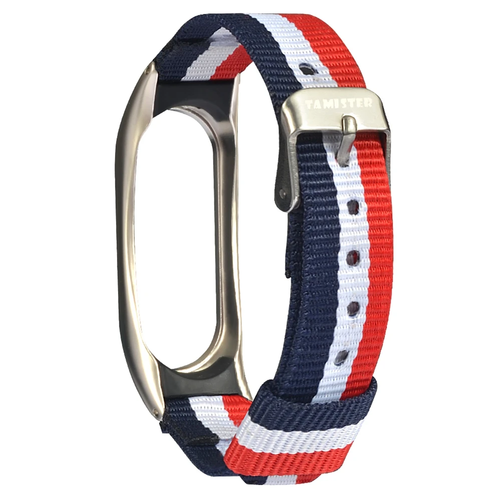 Mi band 3 4 Nylon Strap Bracelet Sports Canvas metal Case Replacement Wristband Belt for Miband 2 Accessories Mi band 3 Correa