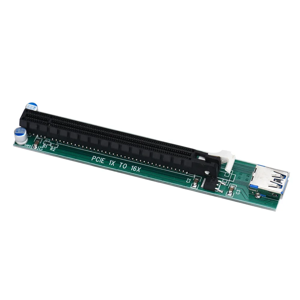 PCI-E Express 1X к 16X расширитель Riser адаптер карты с Molex 60 см USB кабель TJ