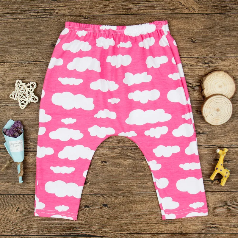 Штанишки для малышей Дети облако печати брюки новорожденных Штаны для маленьких мальчиков и девочек хлопок Одежда для малышей брюки леггинсы брюки для От 0 до 2 лет