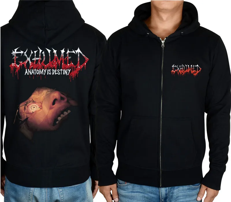 11 видов конструкций на молнии Exhumed Rock hoodies оболочка куртка 3D бренд панк Темный металлический Свитшот saw sudadera спортивная одежда