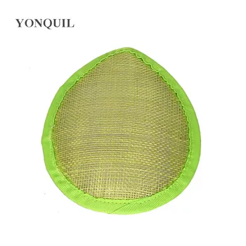 

green 13CM teardrop sinamay fascinator base DIY millinery base cocktail hats handwork material party hair accessories 17 colors