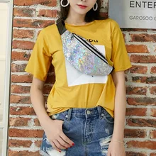 Портативная сумка на ремне нагрудная водонепроницаемая упаковка для телефона женские сумки на бедрах поясная сумка Повседневная голографическая сумка для монет