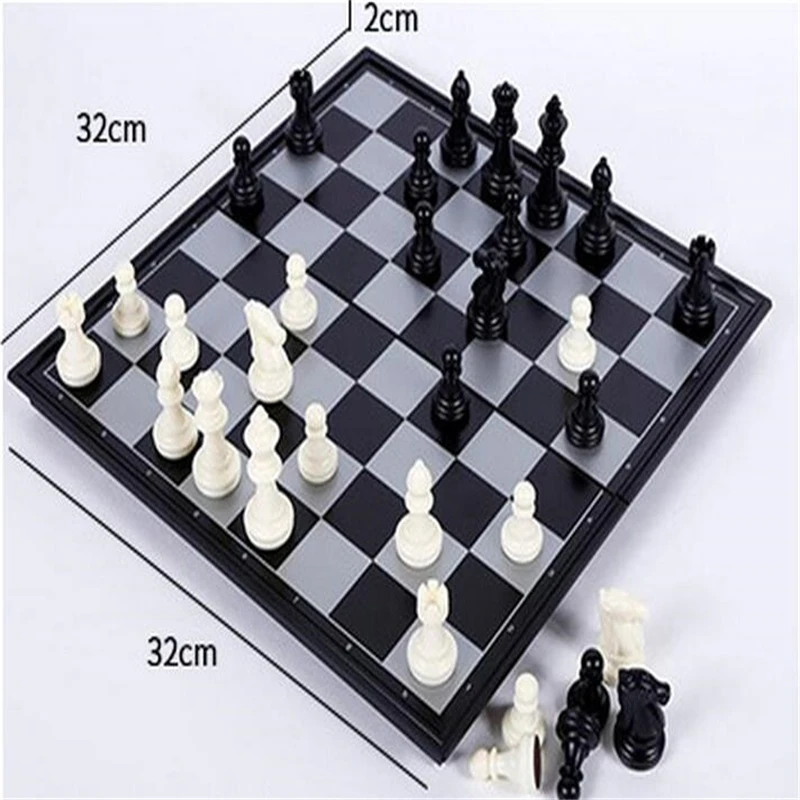 32*32*2 センチメートル折りたたみチェス盤国際チェス教育おもちゃのチェスゲーム