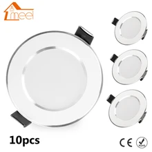 10 шт. светодиодный светильник 3 Вт 5 Вт 7 Вт 9 Вт 12 Вт 15 Вт встраиваемый круглый светодиодный светильник 220 в 240 В Внутреннее освещение теплый белый холодный белый