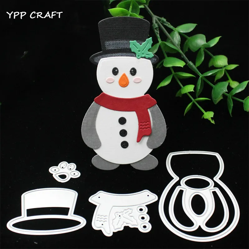 

YPP CRAFT Cute Snowman Metal Cutting Dies Stencils for DIY Scrapbooking Stamp/photo album Decorative Embossing DIY Paper Cards