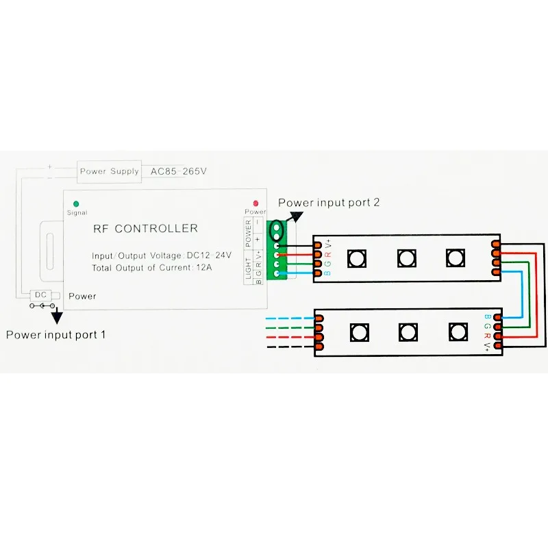 1 шт 6Key DC 12 В 24 В 12a 3 Way * 4A Беспроводная LED RGB музыка пульта дистанционного управления аудио звук для Светодиодные полосы света Бесплатная