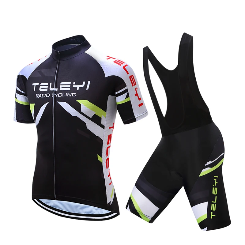 Men/'s Cycling Jersey Bib Short Bike Gel Pad Team Shirt Race Ride Road Top Tight
