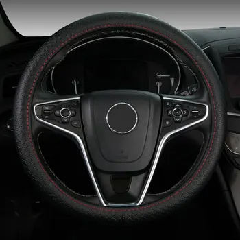 

38CM Genuine Leather Car Steering Wheel Cover Cowhide Anti-slip for audi a3 8p 8v sedan sportback a4 b5 b6 b7 b8 a5 a6 c5 c6 c7