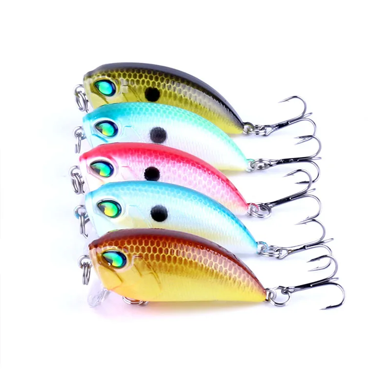 5pcs 4.8cm 8g hard diving crankbaits wobbler pike carp trout perch