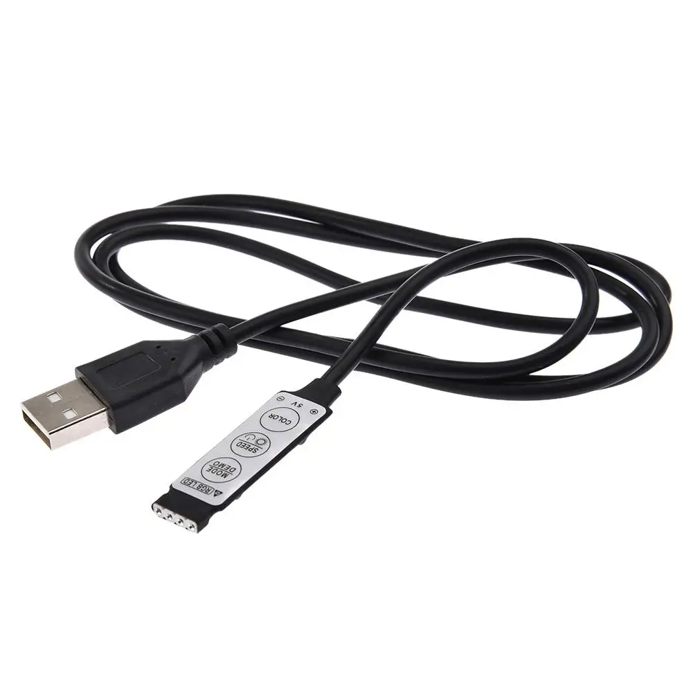 

USB 3-Key Colorful RGB Controller 5V MINI Light Strip Light Bar Controller