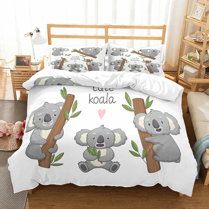 Fanaijia Детский Комплект постельного белья Роскошный милый Koala пододеяльник с