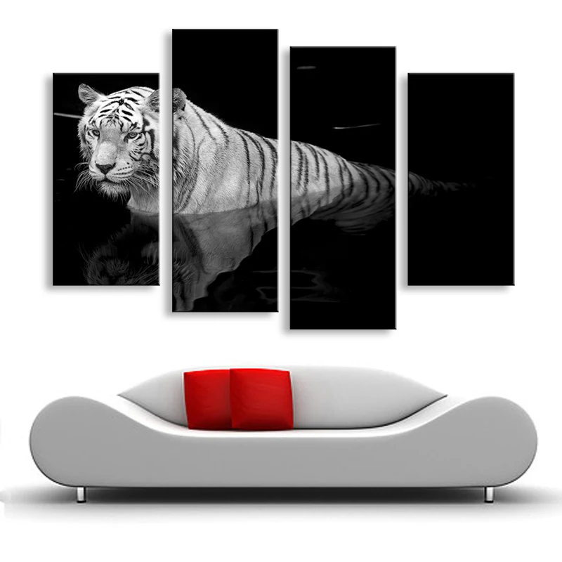 

Painting & calligraphy Tiger lion canvas poster wall art living room restaurant Bedroom Decorative paintings AN4-002