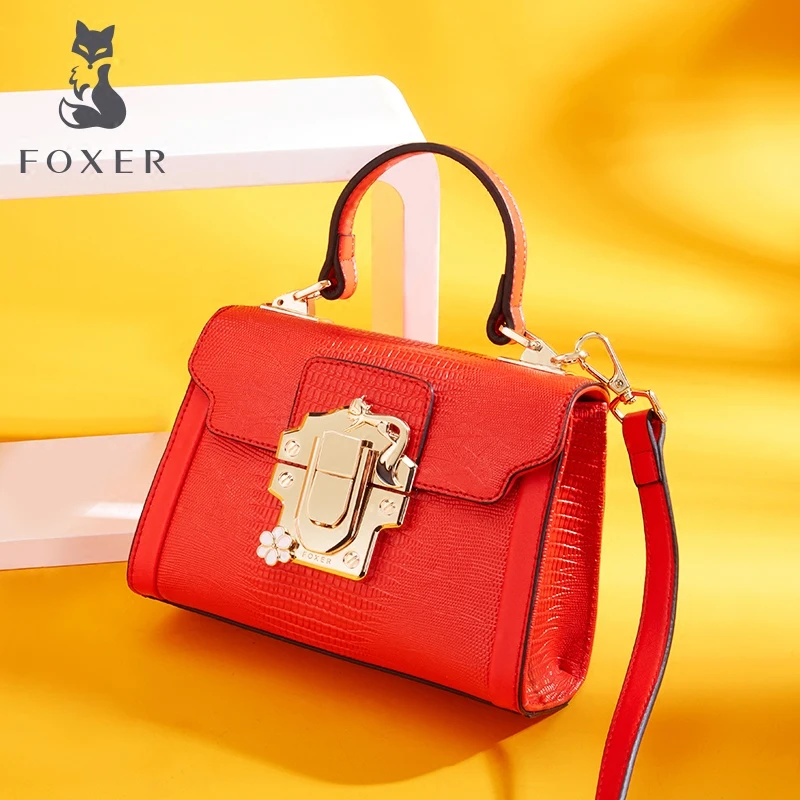

FOXER Brand Fashion Women Leather Handbags Lady Shoulder Bag Simple & Luxury Crossbody Bags for Female High Quality Bags